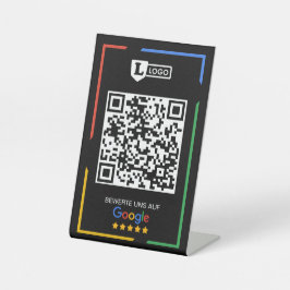 Google Bewertungs mit QR code Sockelschild