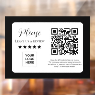 Google Bewertungs-QR-Code-Link Fensteraufkleber