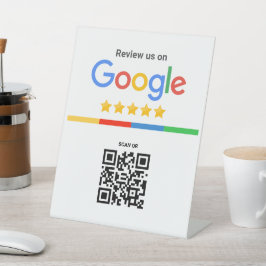 Google-Bewertungs-QR-Code-Standee Sockelschild