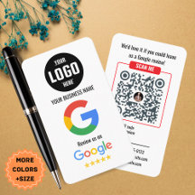 Google Bewertungs-QR-Code Visitenkartenvorlage