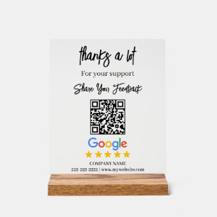 Google Bewertungs-QR Firmen-Acrylschild Acrylschild
