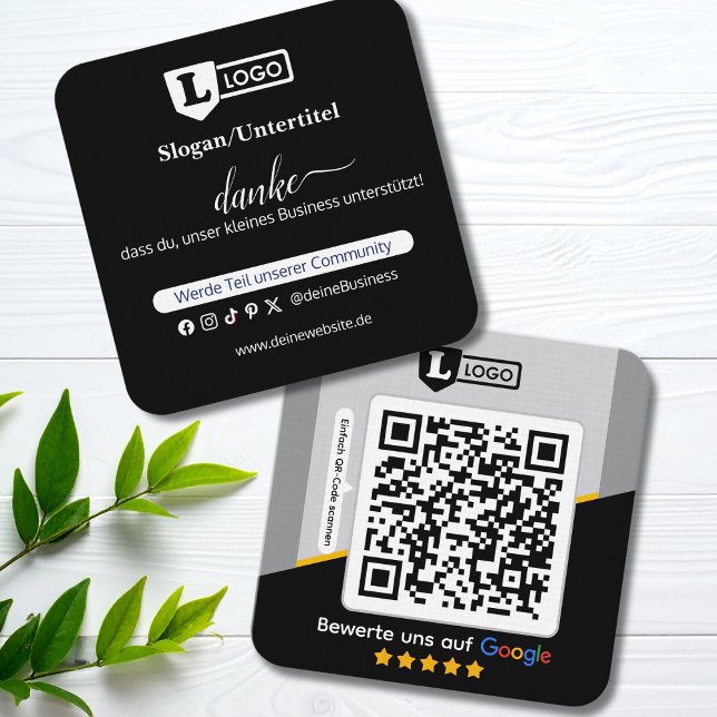 Google-Bewertungskarte mit QR-Code Visitenkarte (Google Rezensions-Karten)