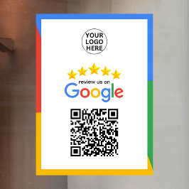 Google Business Review 5 Star QR Code Fensteraufkleber