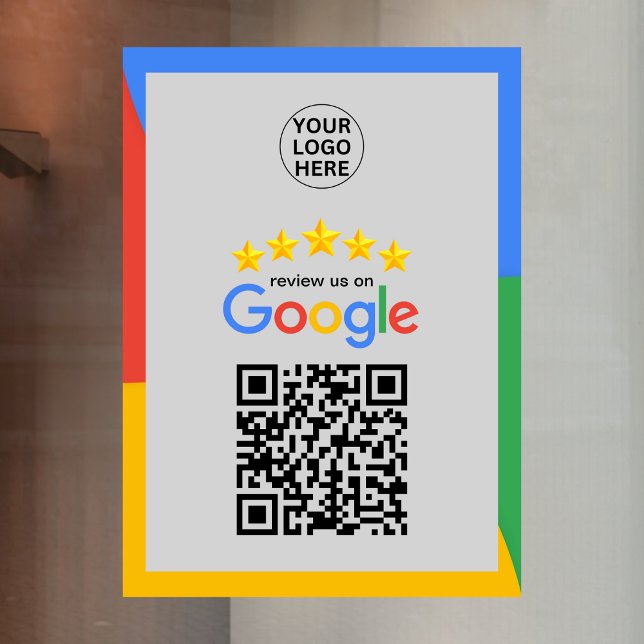 Google Business Reviews 5 Star Qr Code Grau Fensteraufkleber (Von Creator hochgeladen)