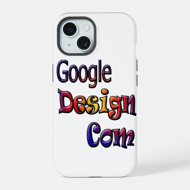 Google-Design iPhone 15 Hülle (Rückseite)