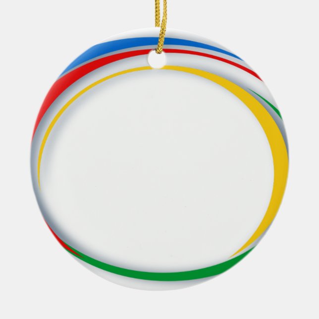 Google-Farben Keramik Ornament (Vorne)