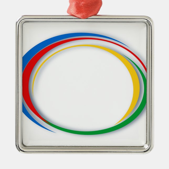 Google-Farben Ornament Aus Metall (Vorne)