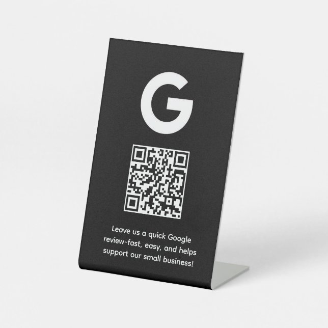 Google QR-Code | Link zur Unternehmensübersicht Sockelschild (Vorderseite)