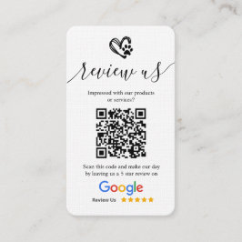 Google Review Anfrage Logo und QR-Code für Dog Gro Visitenkarte