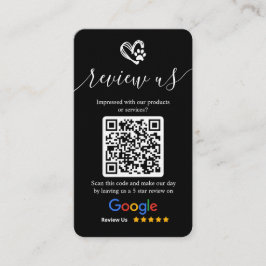 Google Review Anfrage Logo und QR-Code für Dog Gro Visitenkarte