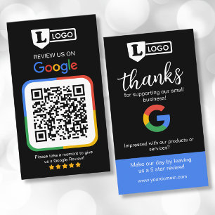 Google-Review-Anfragekarte mit Logo-Karte Visitenkarte