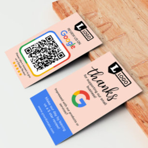 Google-Review-Anfragekarte mit Logo-Karte Visitenkarte