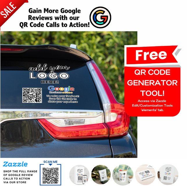 Google Review Call to Act Window Stickers QR CODE Aufkleber (Von Creator hochgeladen)