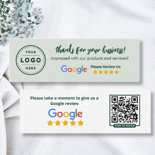Google Review Geschäftskarten Smaragdgrün Telefonnummerkarte