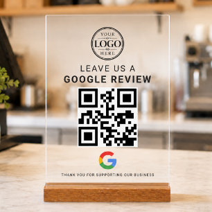 Google Review Logo Acryl-Tischdisplay Acrylschild