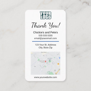 Google Review mit Map & QR Code Link Template Visitenkarte