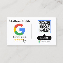 Google Review mit QR Code Link Business Card Visitenkarte