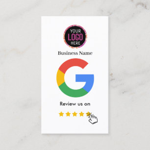 Google Review mit QR Code Link Business Card Visitenkarte