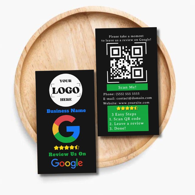 Google Review mit QR-Code Link und Logo Visitenkarte (Von Creator hochgeladen)