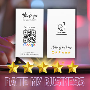 Google Review My Business Qr Code Link Vielen Dank Visitenkarte