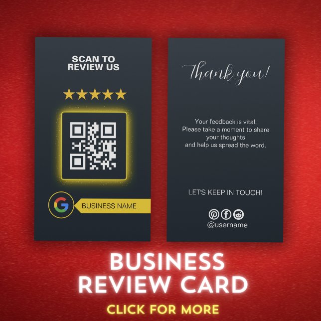 Google Review My Business Script Vielen Dank Qr Co Visitenkarte (Google Review My Business Script Thank you Qr Code Business Card)