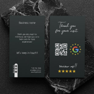 Google Review My Business Social Media QR-Code Visitenkarte