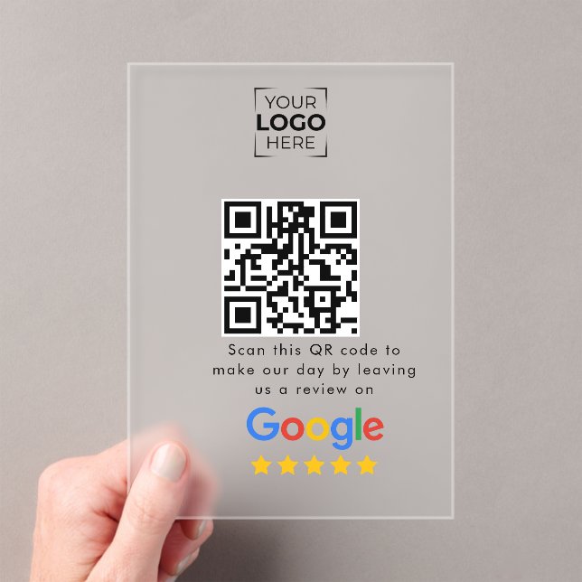 Google Review QR-Code Geschäftskritik  Acryleinladungen (Insitu (Handheld))