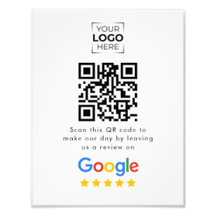 Google Review QR Code Geschäftskritik Fotodruck
