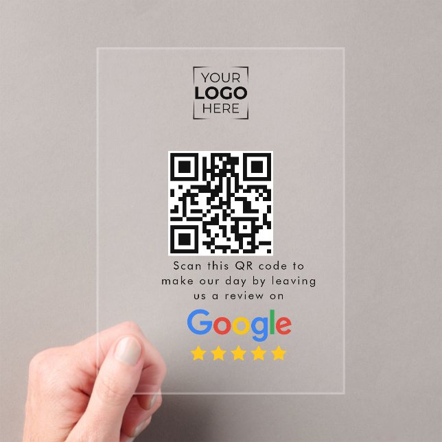 Google Review QR Code Geschäftskundenbewertung  Acryleinladungen (Insitu (Handheld))