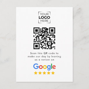 Google Review QR Code Geschäftskundenbewertung Ankündigungspostkarte