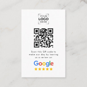 Google Review QR Code Geschäftskundenbewertung Visitenkarte