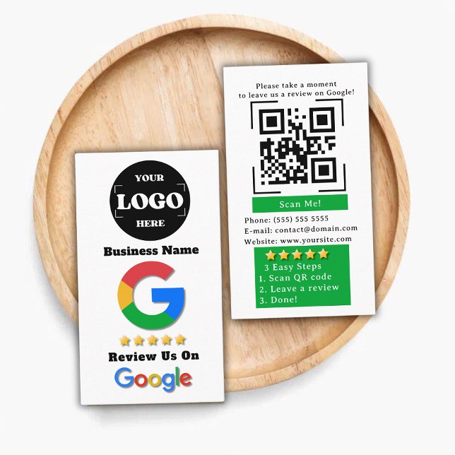 Google Review QR Code Gestochen, um Google Ratings Visitenkarte (Von Creator hochgeladen)