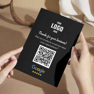 Google Review QR-Code-Karten Vielen Dank an Ihr Begleitkarte