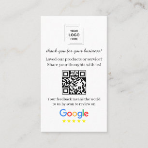 Google Review QR-Code Kundenfeedback-Stil Visitenkarte