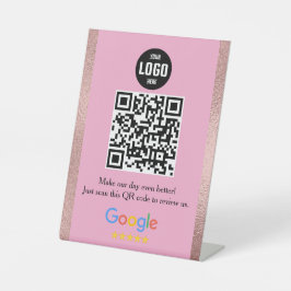 Google Review QR Code Pedestsign for Business Sockelschild