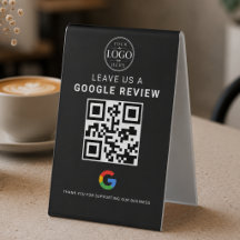 Google Review QR Display Black