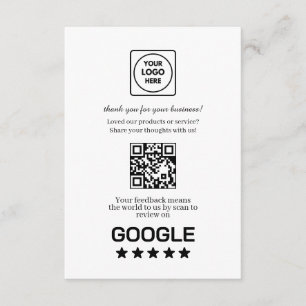 Google Review QR   Geschäftsfeedback-Link Begleitkarte