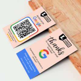 Google Review Request Card mit Logo Card Visitenkarte