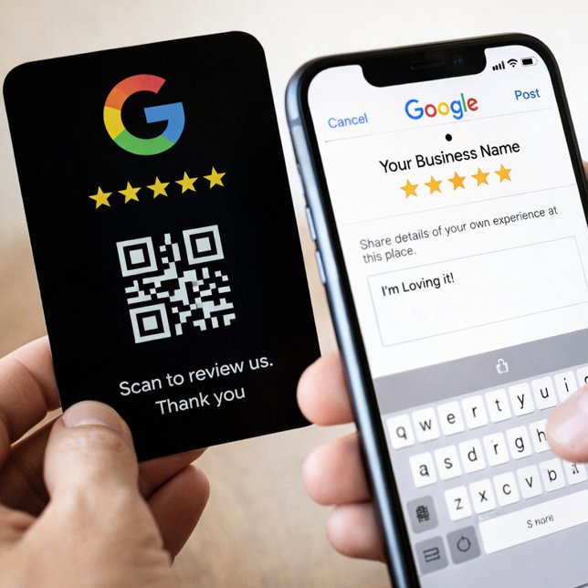 Google Review Schwarzes Minimalistisches QR-Code-G (Von Creator hochgeladen)