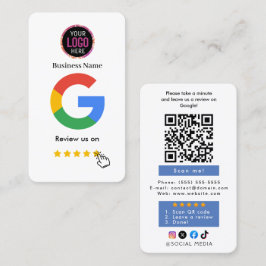 Google Review With QR Code Link Business Card Visitenkarte