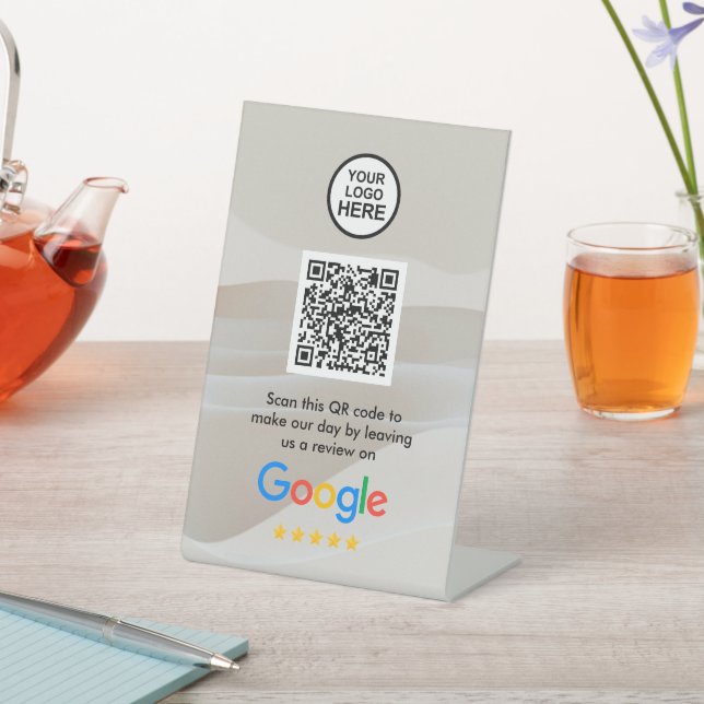 Google Reviews | Business Review Link QR Code Sockelschild (In SItu)