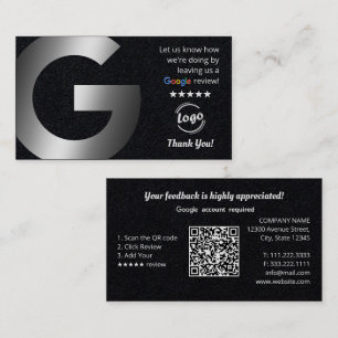 Google Reviews Premium QR Visitenkarte