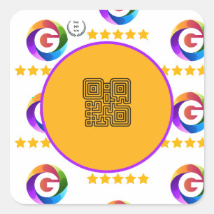 Google Reviews Tischschild QR-Code-Podest Quadratischer Aufkleber