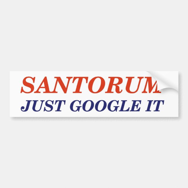 Google Santorum Autoaufkleber (Vorne)