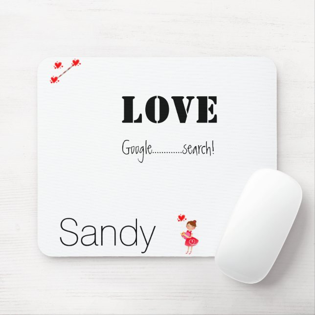 Google Search Liebe Hört Mouse Pad! Mousepad (Mit Mouse)