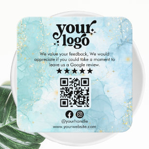 Google überprüft QR-Code Modernes Logo Business Re Begleitkarte