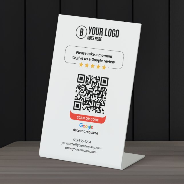 Google überprüft QR-Code Rate Mein Business 5 Star Sockelschild (Von Creator hochgeladen)