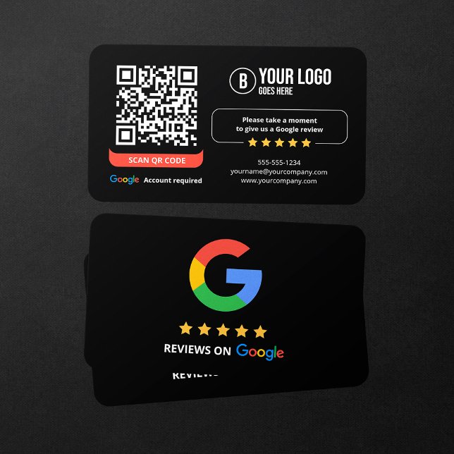 Google überprüft QR-Code Rate Mein Business 5 Star Visitenkarte (Von Creator hochgeladen)