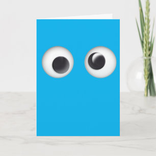Googly Mit Augen Blue Happy Birthday Card Karte