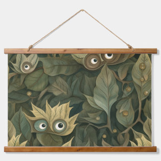 Googly Mit Augen Garden Botanical Wandteppich Mit Holzrahmen
